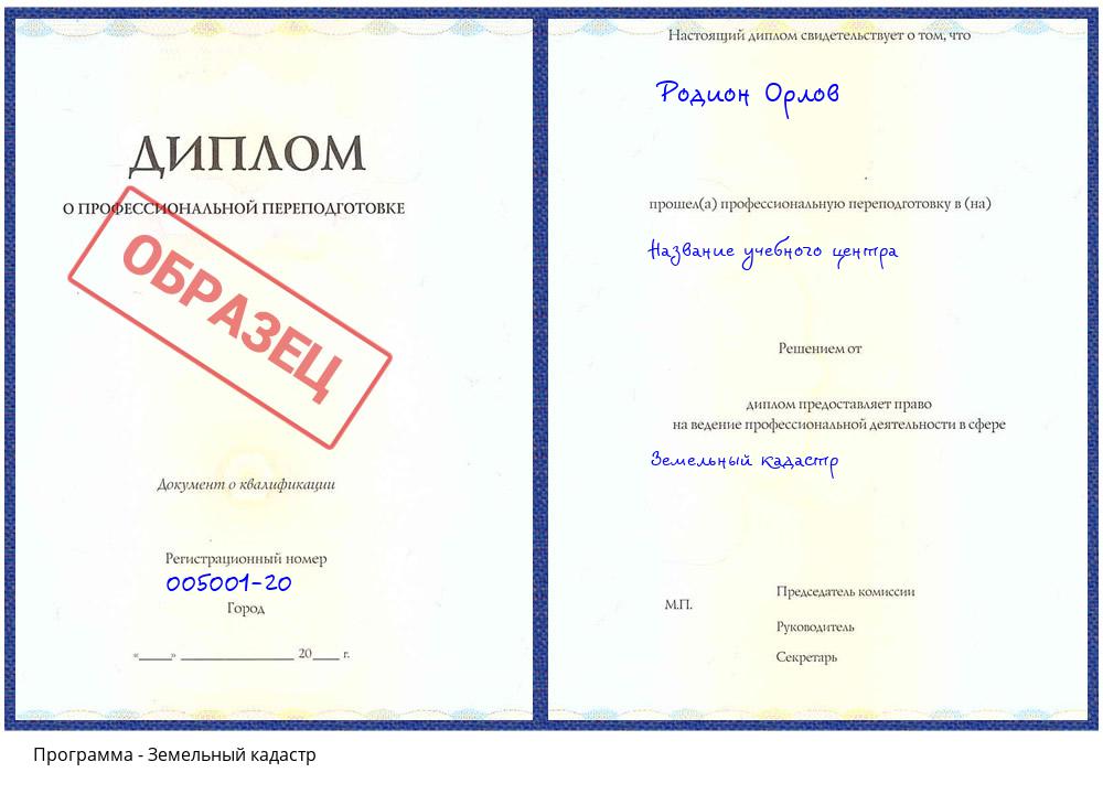 Земельный кадастр Сланцы