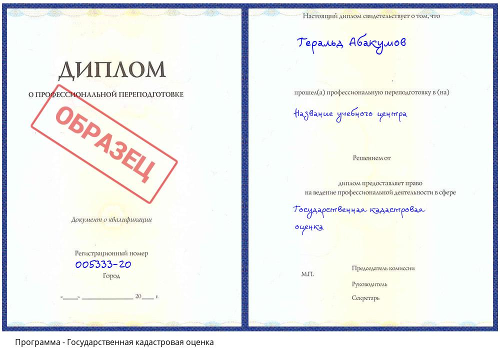 Государственная кадастровая оценка Сланцы